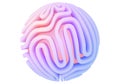 3d orb shape with algorithmic pattern, holographic color gradient. Scientific 3D ball concept