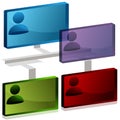 3D Org Chart Icon Royalty Free Stock Photo