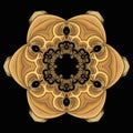 3D ornate creative design wood texture details dark background