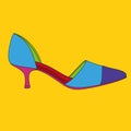 D`orsay heels. Pop art image. Shoe image.
