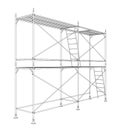 3D outline scaffold. 3d illustration