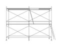 3D outline scaffold. Vector rendering of 3d
