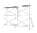 3D outline scaffold. Vector rendering of 3d
