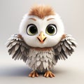 Cute Owl Character Design From Zorba The Fox Cartoon Film