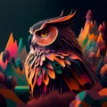 3D Owl Art - A Captivating and Unique Digital Artwork