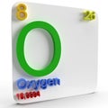 3d oxygen card of the periodic table of elements Royalty Free Stock Photo