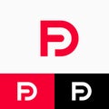 D and P monogram. D, P logo, letters on a different backgrounds. Royalty Free Stock Photo