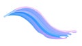 3d paint brush stroke. Color ribbon with abstract swirl wave and gradient in motion. Fluid background with bright