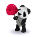 3d Panda rose