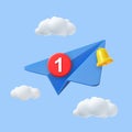 3D Paper Airplane icon Royalty Free Stock Photo