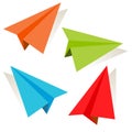 3d Paper Airplane Icon Set Royalty Free Stock Photo