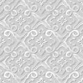3D paper art pattern curve spiral cross chain flower Royalty Free Stock Photo