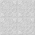 3D paper art pattern spiral cross frame flower Royalty Free Stock Photo
