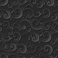 3D paper art pattern spiral curve wave cross
