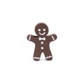 3d paper gingerbread man isolated on white Royalty Free Stock Photo