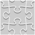 3d paper seamless puzzle pattern