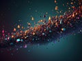 3d particles beautiful abstract wallapper background ai generated