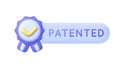 3d Patented for concept design. Business concept. Education concept. Vector icon illustration Royalty Free Stock Photo