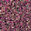 Modern 3d pattern with squares for textile or wallpaper design. Abstract collage in fuchsia, orchid and pink color