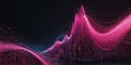 2d pattern upward flow and pink cube with speed of fut ai generated