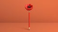 Minimalist Poppy Pen Template With Terracotta Design