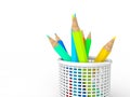 3d pencils in pencil holder