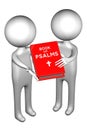 3d People with Book Of Psalms Royalty Free Stock Photo