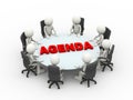 3d people business meeting conference agenda table