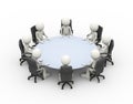 3d people business meeting conference table