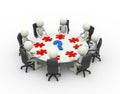 3d people business meeting conference table Royalty Free Stock Photo