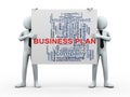 3d people business plan wordcloud Royalty Free Stock Photo