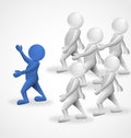 3d people leader logo Royalty Free Stock Photo