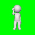 3D people - thinks - green screen