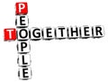 3D People Together Crossword Royalty Free Stock Photo