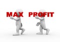 3d people word text max profit