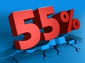 3d of 55 percent discount