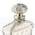 3D Perfume bottle Top isolated on white background Royalty Free Stock Photo