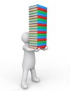 3d person carrying books