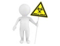 3d Person with Ebola biohazard sign