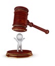 3d person and lawyer's hammer