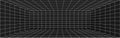 3D perspective of black wireframe room background