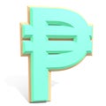 3d philippine peso sign