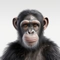 Impressive 3d Chimpanzee Face Illustration In Pixar Style Royalty Free Stock Photo