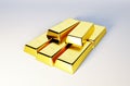 3d photo stylized image of golden bars