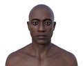 A 3D photorealistic illustration showcasing the portrait of an African man
