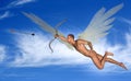 3D picture presenting Angel of Love. Royalty Free Stock Photo