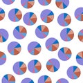 3D pie charticon in pattern style. One of Charts & Diagramms collection icon can be used for UI, UX