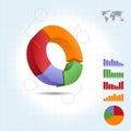 3D Pie Graph for infography Vector Royalty Free Stock Photo