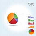 3D Pie Graph for infography Vector Royalty Free Stock Photo