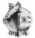 3D Piggy bank. Safe savings concept Royalty Free Stock Photo